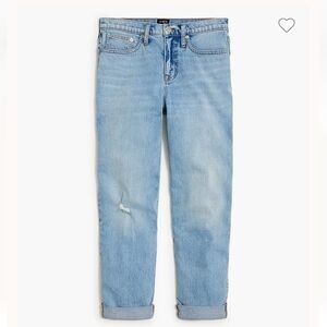 J CREW FACTORY RELAXED BOYFRIEND DENIM JEANS LIGHTLY DISTRESSED WASH 31